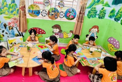 Ngày 21/4/2026 Trường mầm non Ninh Mỹ tổ chức “Ngày hội sách” – nơi những mầm non nhỏ bé bắt đầu hành trình khám phá thế giới qua từng trang sách