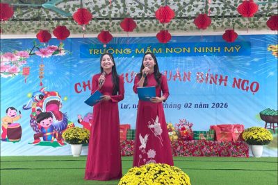 Chào xuân Bính Ngọ 2026 tại Trường Mầm non Ninh Mỹ